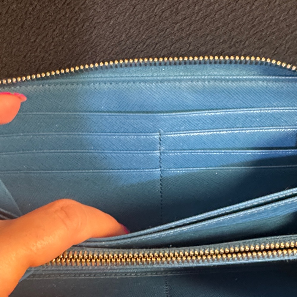 Prada Blue Saffiano Leather Wallet - Picture 7 of 7